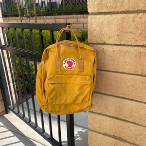 Yellow Fjallraven Kanken Backpack
